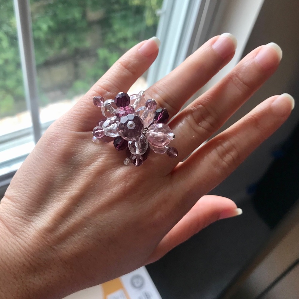 NEW Sterling Silver Crystal Ring